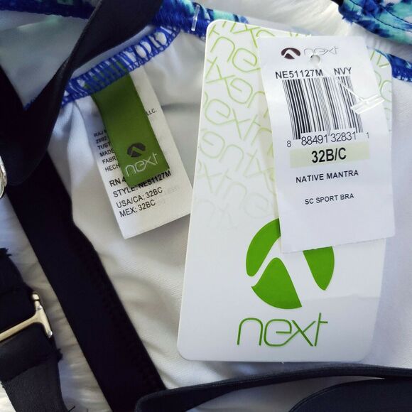 NEXT SC sports bra swim bikini top workout beach in native mantra Size 32B/C NEW - Picture 3 of 4